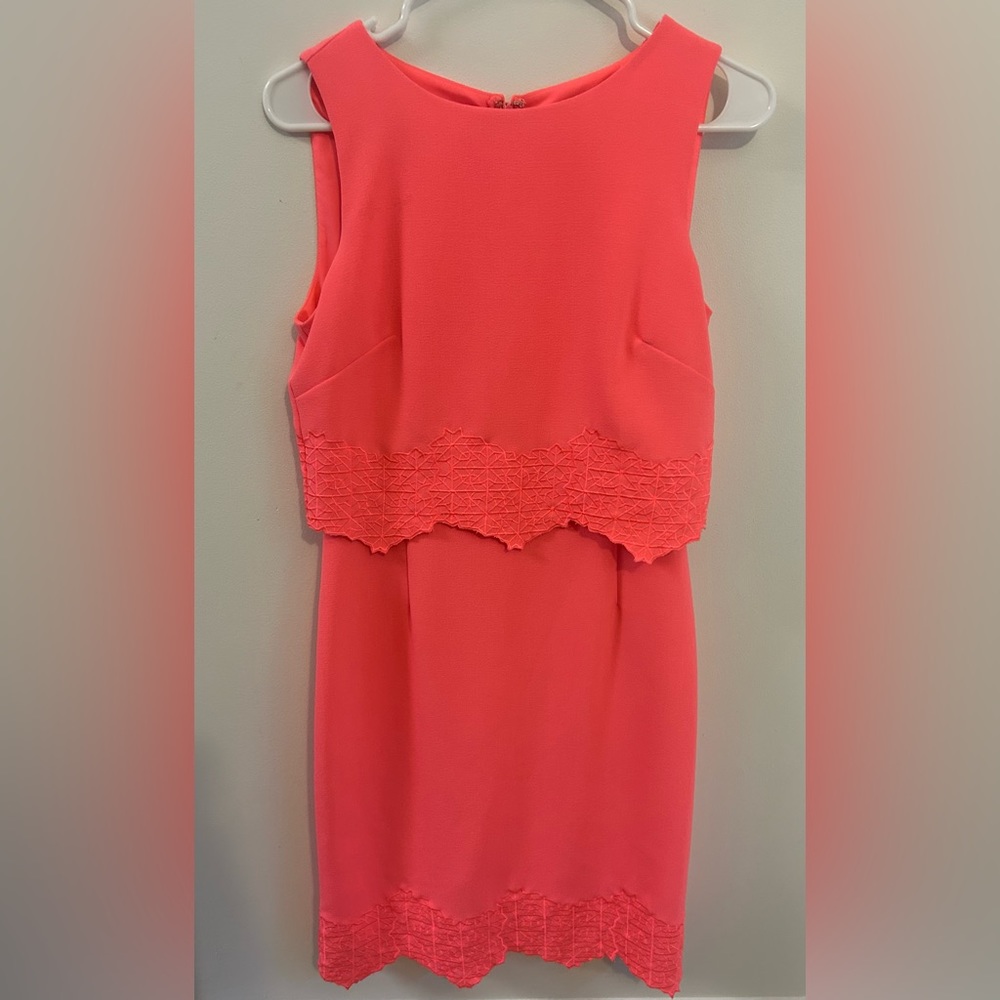 Antonio Melani Neon Pink Sleeveless Dress, size 4